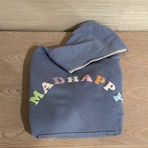 Madhappy Blue Hoodie with Multicolor Logo